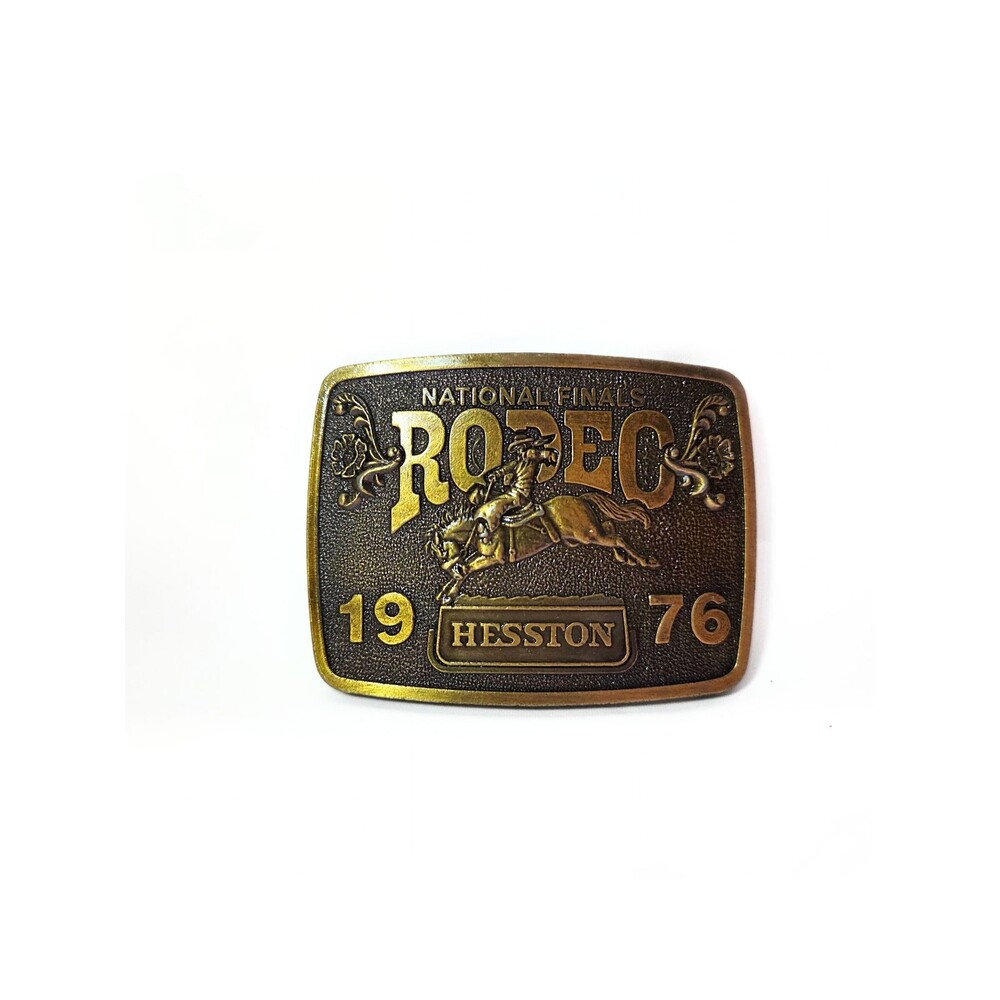 Vintage 1976 Hesston National Finals Rodeo Bicentennial Collector Belt Buckle